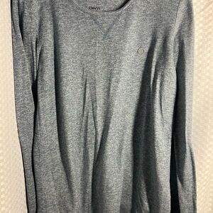 Born Gray Long Sleeve Tee Classic Crew Soft Knit
